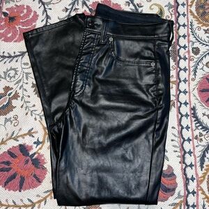 Gap Vintage Slim High Rise Leather Pants
